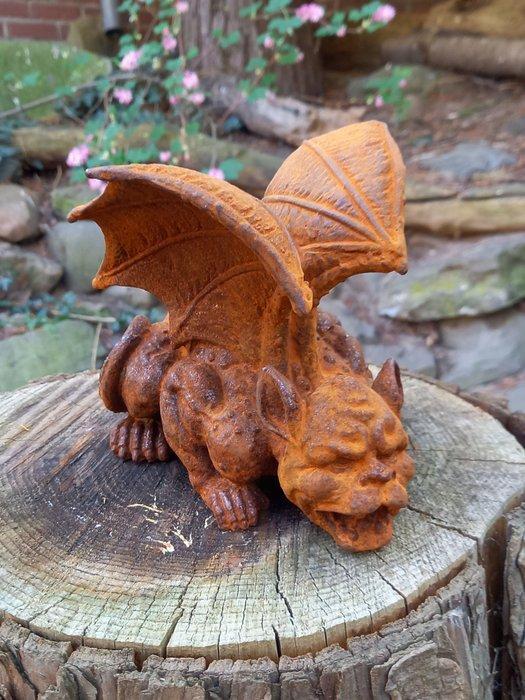 sculptuur, CRAWLING GARGOLYE, DEMON - 16 cm - IJzer, Antiek en Kunst, Curiosa en Brocante