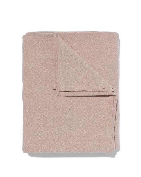 HEMA Tafelkleed chambray katoen beige/goud 140x240, Huis en Inrichting, Keuken | Textiel, Nieuw, Verzenden