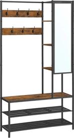 Kapstok met spiegel - garderobemeubel met schoenenbank -, Huis en Inrichting, Verzenden, Nieuw