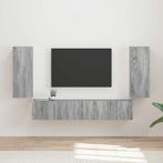 vidaXL TV Wandkast Set Wandgemonteerd 4 pcs Grijs Sonoma, Huis en Inrichting, Verzenden, Nieuw, Overige houtsoorten, Minder dan 100 cm