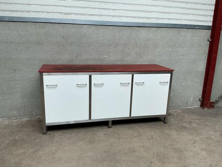 Polyethylene PE Werkkast Snijtafel 3 schuifbakken 200 cm, Zakelijke goederen, Horeca | Keukenapparatuur, Gebruikt, Koelen en Vriezen