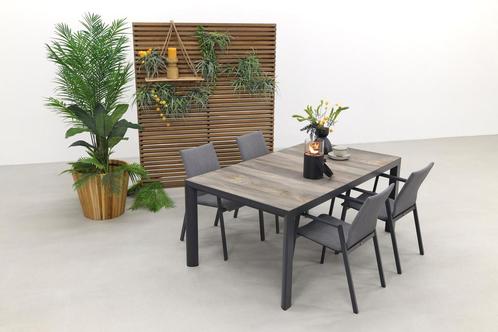 VDG Lima/Kings tuinset antraciet - 180x100 cm., Tuin en Terras, Tuinsets en Loungesets, Tuinset, Nieuw, Overige materialen, Verzenden