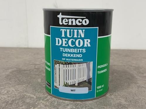Veiling - 4x Tenco tuindecor tuinbeits dekkend wit 1000ml, Doe-het-zelf en Verbouw, Verf, Beits en Lak