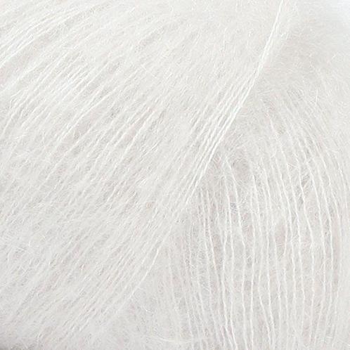 DROPS Kid-Silk Uni Colour - 38 kalk - Mohair Garen, Hobby en Vrije tijd, Breien en Haken, Ophalen of Verzenden