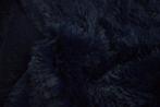 Marineblauw langharig bont stof  - Rol van 10 meter, Hobby en Vrije tijd, Stoffen en Lappen, Blauw, 120 cm of meer, Ophalen of Verzenden
