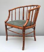 Fauteuil - Hout, Textiel - Faux Bamboo Fauteuil, Antiek en Kunst
