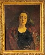 Alfred E Bastien. (1873-1955) - A portrait of a lady, Antiek en Kunst