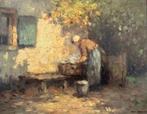 Aris Knikker (1887-1962) - Boerenvrouw bij Was of werkplek