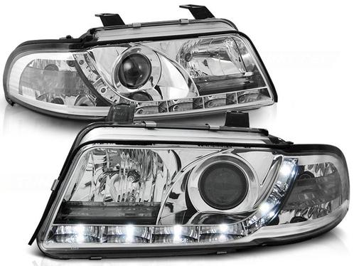 Koplampen Audi A4 B5 94-99 DRL Look Chroom, Auto-onderdelen, Overige Auto-onderdelen, Ophalen of Verzenden