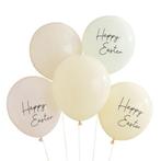 Pasen Ballonnen Happy Easter 30cm 5st, Nieuw, Verzenden
