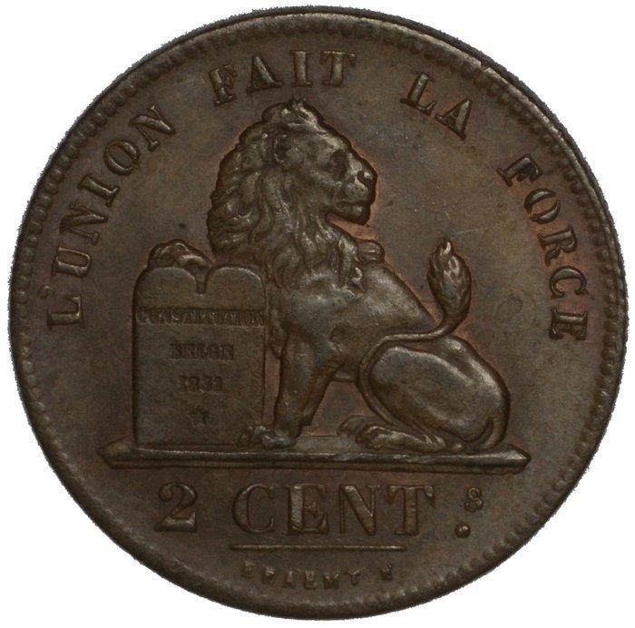 België. Leopold I. 2 Centimes 1836 - overstruck on Dutch 1, Postzegels en Munten, Munten | Nederland