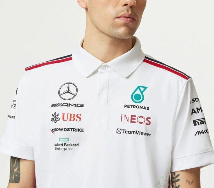 Mercedes Official AMG Petronas F1 Team White Driver Polo L -, Verzamelen, Automerken, Motoren en Formule 1