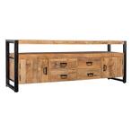 Tv-meubel Mangohout Britt 220 cm, Huis en Inrichting, Kasten | Televisiemeubels, Verzenden, Nieuw, 200 cm of meer, Minder dan 100 cm