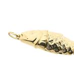 Gouden hanger van een vis (Hanger of bedel), Ophalen of Verzenden, Gebruikt, Goud, Overige merken