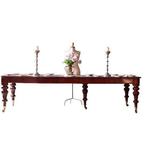 Smetteloze Lange tafel wind out table met slinger ca 1850 t, Antiek en Kunst, Antiek | Meubels | Tafels, Ophalen of Verzenden