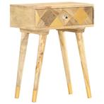 vidaXL Nachtkastje 43x30x58 cm massief mangohout, Minder dan 45 cm, Verzenden, Nieuw, 55 tot 70 cm