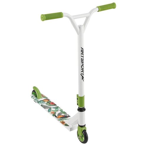 Stuntstep Futuristisch in Wit Groen Hawaï, Fietsen en Brommers, Steps, Nieuw, Verzenden