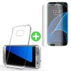 Samsung Galaxy S7 Edge Transparant TPU Hoesje + Screen, Telecommunicatie, Mobiele telefoons | Toebehoren en Onderdelen, Nieuw
