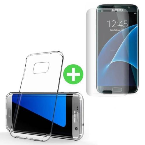 Samsung Galaxy S7 Edge Transparant TPU Hoesje + Screen, Telecommunicatie, Mobiele telefoons | Toebehoren en Onderdelen, Nieuw