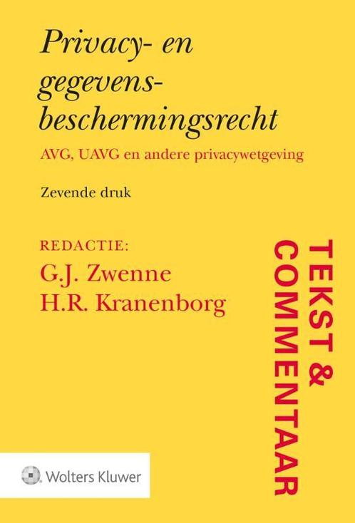 Privacy- en gegevensbeschermingsrecht / Tekst & Commentaar, Boeken, Wetenschap, Zo goed als nieuw, Verzenden