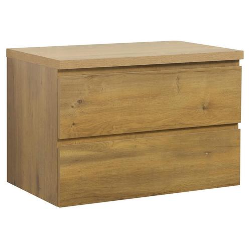 Wastafelkast Angela 80 x 48 cm Eiken Wastafelmeubel, Huis en Inrichting, Badkamer | Badkamermeubels, Nieuw, Wastafelkast, Verzenden