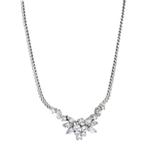 Witgouden vintage collier met diamant 14 krt, Ophalen of Verzenden, Nieuw