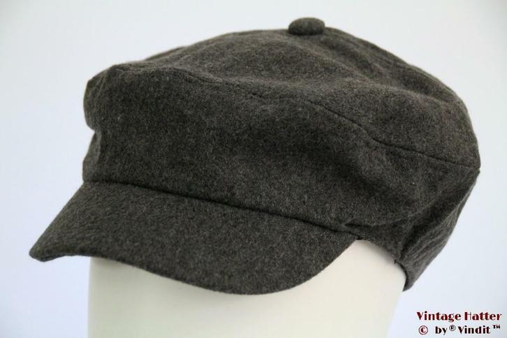 Platte pet Cadet-achtige ballonpet zwart en grijs 58 nieuw, Kleding | Heren, Hoeden en Petten, Pet, Nieuw, Ophalen of Verzenden