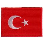 Strijkapplicatie 8x6cm vlag Turkije NIEUW