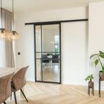 Stalen Schuifdeur met koofsysteem 6 Vlaks Helder glas Luxe d, Doe-het-zelf en Verbouw, Kozijnen en Schuifpuien, 75 tot 150 cm