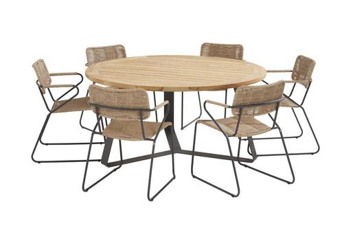 Taste by 4 Seasons Swing dining set naturel met Basso tafel, Tuin en Terras, Tuinsets en Loungesets, Ophalen of Verzenden