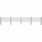 vidaXL Schuttingpaneel met palen ijzer 694,5x80 cm groen, Tuin en Terras, Schuttingen, Verzenden, Nieuw, IJzer, Minder dan 1 meter