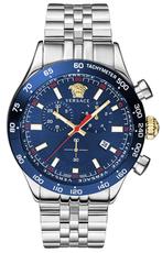 Versace VE2U01024 Hellenyium Chrono horloge 43 mm, Overige merken, Staal, Staal, Verzenden