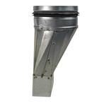 Verloopstuk Asymmetrisch van 140mm x 40mm naar rond Ø 100mm, Verzenden, Nieuw