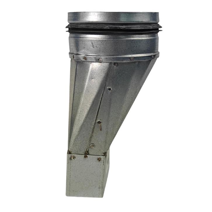 Verloopstuk Asymmetrisch van 140mm x 40mm naar rond Ø 100mm, Doe-het-zelf en Verbouw, Ventilatie en Afzuiging, Nieuw, Verzenden