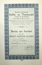 Koffie- en Theehandel voorheen O. de Wiljes te Winschoten, Aandeel, Voor 1920, Verzenden
