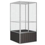 vidaXL Vogelkooi 111x107x211,5 cm gegalvaniseerd staal, Dieren en Toebehoren, Verzenden, Nieuw