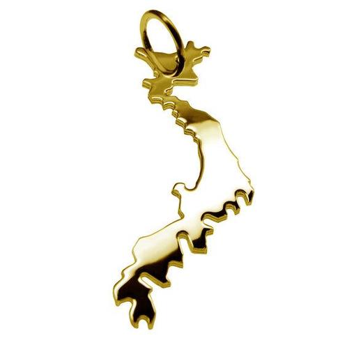 Gouden Landkaart Japan ketting hanger, Sieraden, Tassen en Uiterlijk, Kettinghangers, Verzenden