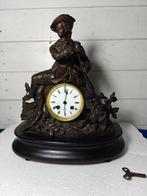 Pendule - Glas, Hout, Legering - 1800-1850, Antiek en Kunst, Antiek | Klokken
