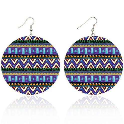 Blauw / Groene tribal patterns - Afrikaanse oorbellen, Sieraden, Tassen en Uiterlijk, Oorbellen, Nieuw, Ophalen of Verzenden