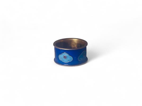 Veiling - Vintage Cloisonné Emaille Ring - Wolkenmotief, Sieraden, Tassen en Uiterlijk, Ringen