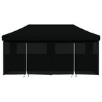 Partytent inklapbaar pop-up met 4 zijwanden zwart, Verzenden, Nieuw, 2 meter of meer, Partytent