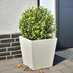vidaXL Plantenbak 40x40x40 cm staal wit, Verzenden, Nieuw, Metaal