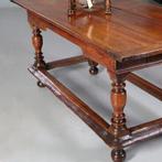 Mooie fijn doorleefde werktafel schrijftafel met twee laden, Antiek en Kunst, Antiek | Meubels | Tafels, Ophalen of Verzenden