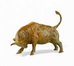 Pierre Chenet (XX-XXI) - sculptuur, Charging Bull - 40 cm in