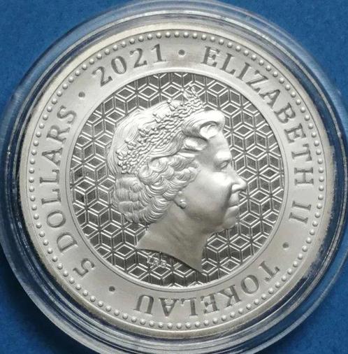 Tokelau. 5 Dollars 2022 Bull and Bear, 1 Oz (.999) (Zonder, Postzegels en Munten, Munten | Europa | Niet-Euromunten