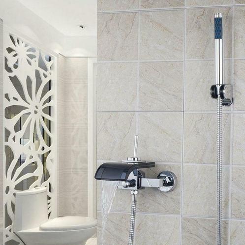 Watervalkraan Cascada bad-kraan met donker glazen mond, Doe-het-zelf en Verbouw, Sanitair, Nieuw, Verzenden