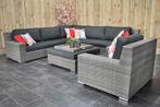 Riga Loungeset Hoekbank met Hocker Inclusief Loungestoel Kob, Tuin en Terras, Tuinsets en Loungesets, Bank, 6 zitplaatsen, Ophalen of Verzenden