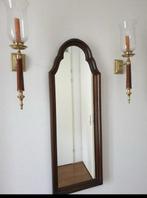 Wandkandelaar (2) - Elegante fakkels - Glas, Hout, Messing
