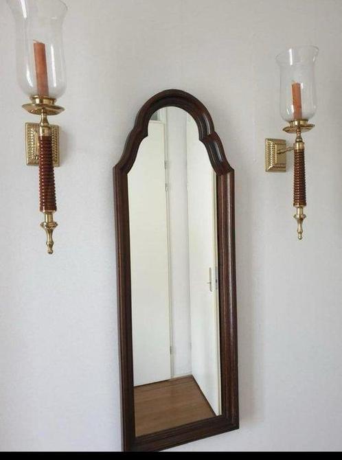 Wandkandelaar (2) - Elegante fakkels - Glas, Hout, Messing, Antiek en Kunst, Curiosa en Brocante