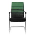 Vergaderstoel | Met Armleuning | Stof | Zwart/Groen |, Huis en Inrichting, Bureaus, Verzenden, Nieuw